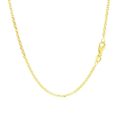 14k Yellow Gold Adjustable Cable Chain 1.5mm - Image 8