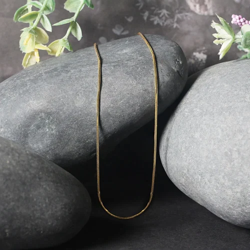 14k Yellow Gold Round Snake Chain 0.9mm - Image 12