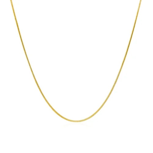 14k Yellow Gold Round Snake Chain 0.9mm - Image 6
