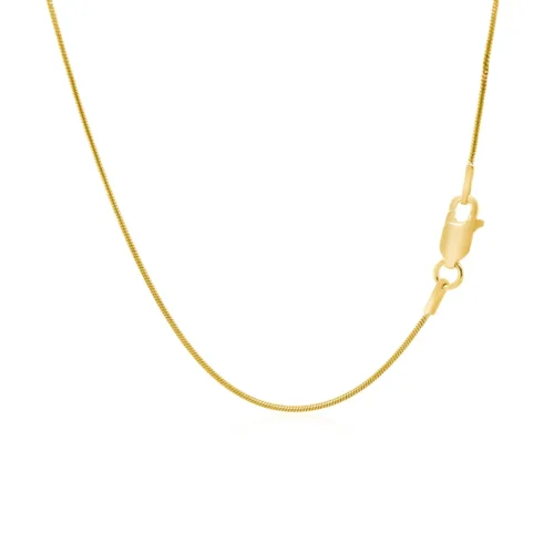 14k Yellow Gold Round Snake Chain 0.9mm - Image 8
