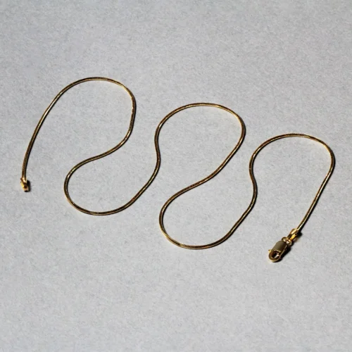 14k Yellow Gold Round Snake Chain 0.9mm - Image 13