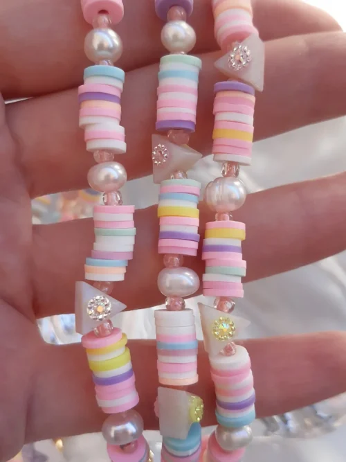 SUGAR CANDY Necklace - Colorful Freshwater Pearl & Resin Beaded Jewelry - Image 4
