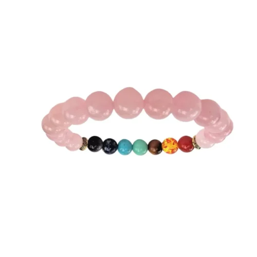 Rose Quartz Chakra Healing and Self Love Bracelet - Image 2