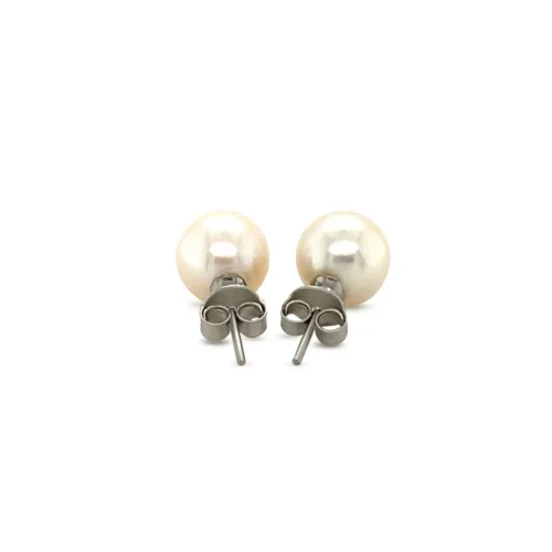 Elegant Freshwater Pearl Earrings in Sterling Silver - Timeless and Sophisticated - Image 3
