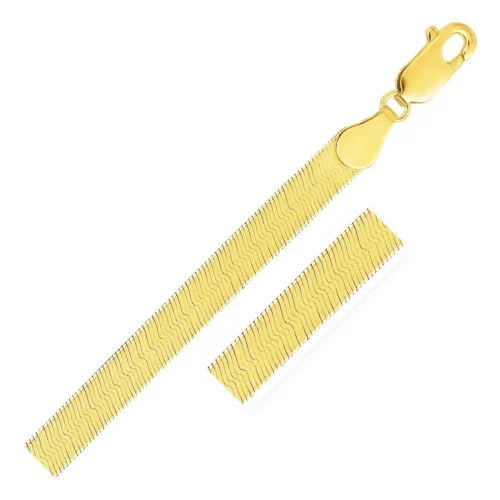 6.0mm 14k Yellow Gold Super Flex Herringbone Chain - Image 2