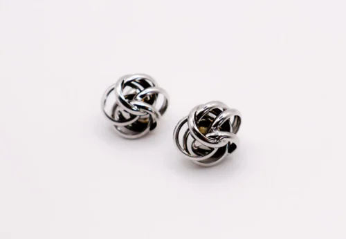 Italian Silver Floral Earrings - Image 3