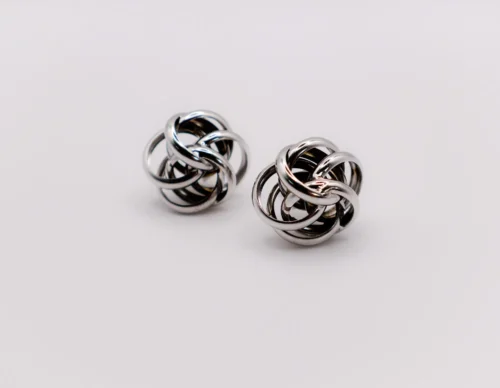 Italian Silver Floral Earrings - Image 4