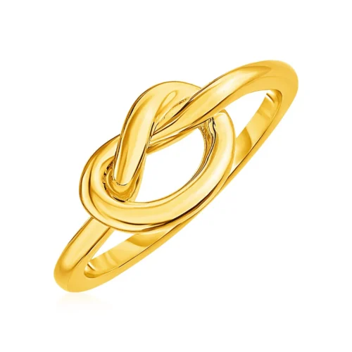 14k Yellow Gold Polished Knot Ring | Delicate and Enduring | Free Shipping