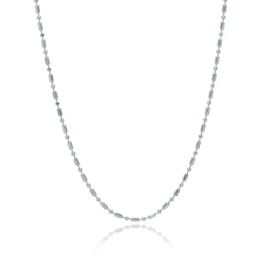 Sterling Silver Rhodium Plated Bead Chain 1.5mm - Image 3