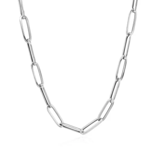 Elegant 14k White Gold Bold Paperclip Chain - 4.2 mm Width | Luxurious Jewelry - Image 3