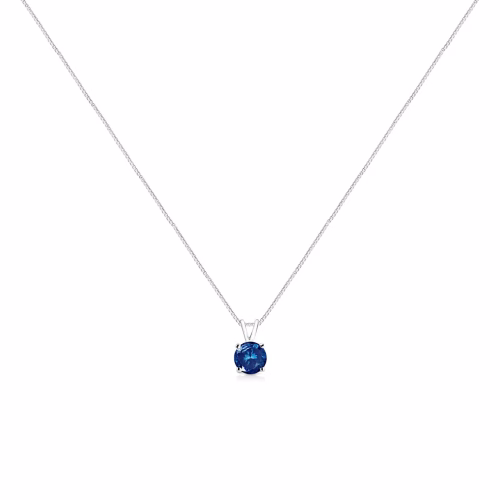 10K White Gold 1/4 Cttw Round Brilliant Cut Lab Grown Diamond 4-Prong Solitaire Pendant Necklace - Image 3