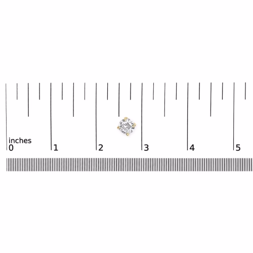 14K Gold 1/2 Cttw Round Lab Grown Diamond Solitaire Stud Earrings - Image 10