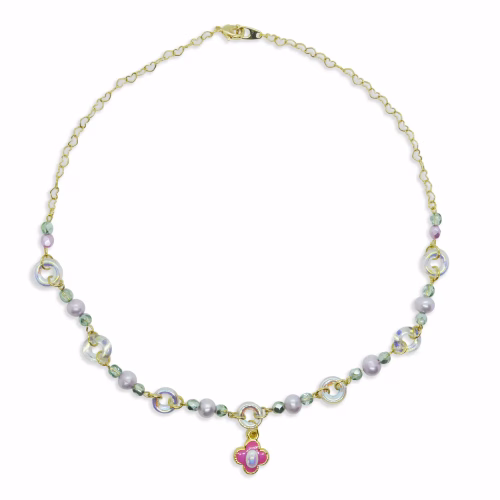PINK CLOVER Necklace