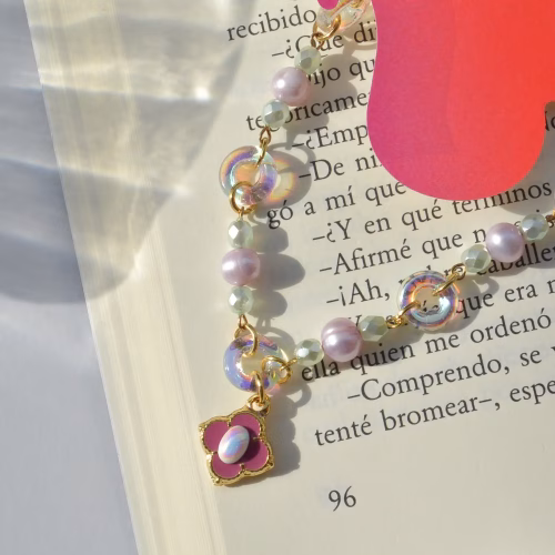 PINK CLOVER Necklace - Image 3