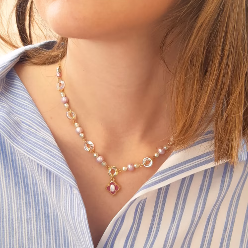 PINK CLOVER Necklace - Image 4