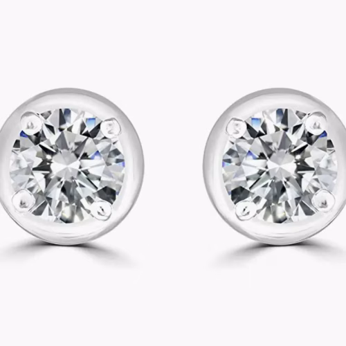 Earrings 5mm 0.81 Ct Moissanite 925 Sterling Silver