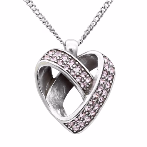 Silver Plated Infiniti Heart Necklace
