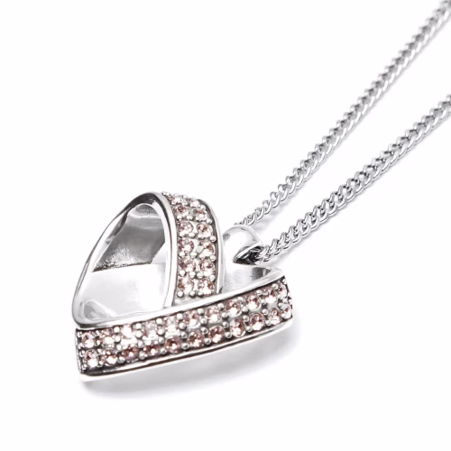 Silver Plated Infiniti Heart Necklace - Image 2
