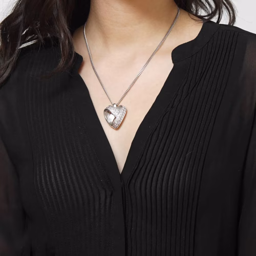 Silver Plated Infiniti Heart Necklace - Image 4