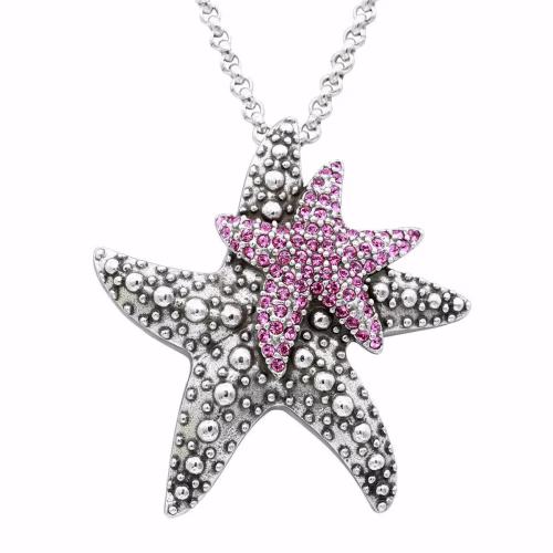 Controse Silver Plated Daughterly Love Starfish Necklace