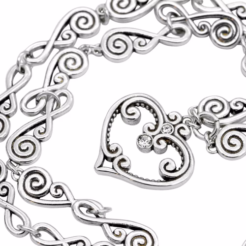 Silver Plated Elegant Love Heart Necklace - Image 4