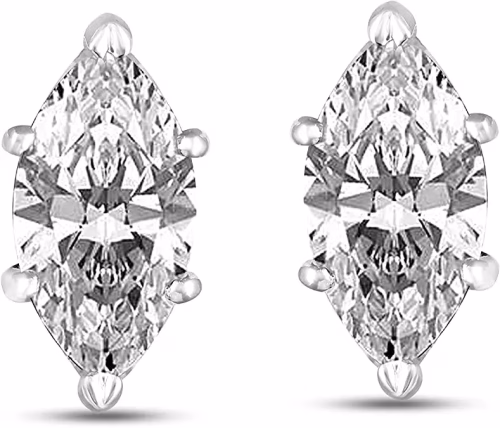 Moissanite Earrings 0.47 Carat Moissanite 925 Sterling Silver