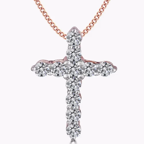 Pandent 0.55 Carat Moissanite Pendant in 14K Rose Gold