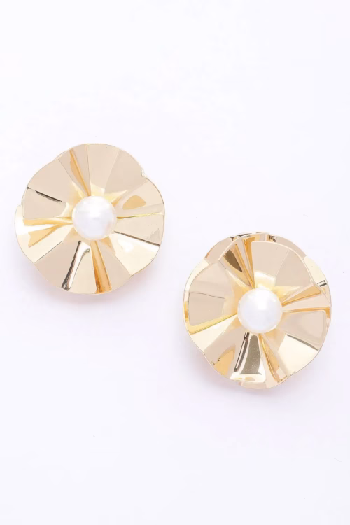 Pearl Metal Earring
