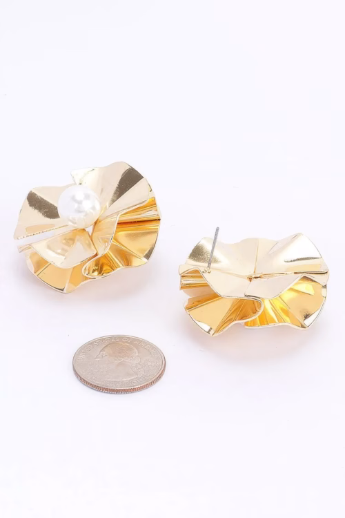Pearl Metal Earring - Image 2