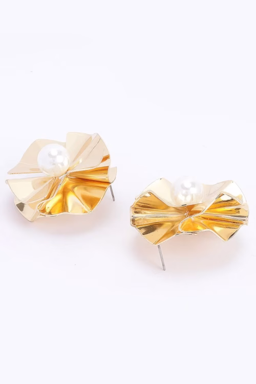 Pearl Metal Earring - Image 3