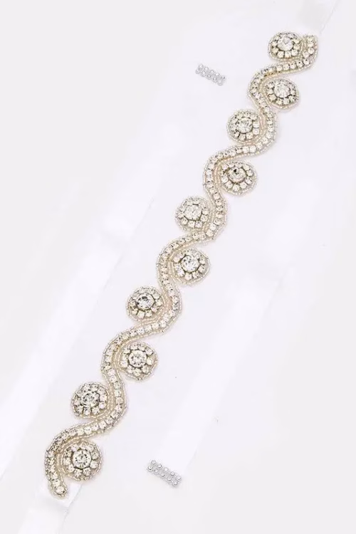 Rhinestone Sash Tie Belt - Image 3