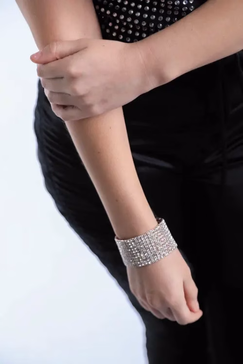 SPARKLY RHINESTONE CUFF BRACELET - Image 2
