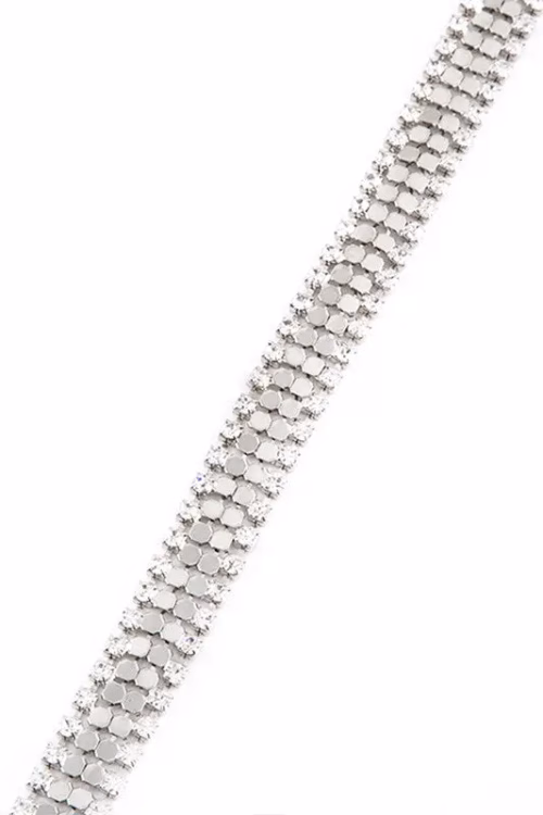 Buckle Rhinestone Mesh Belt - Image 4
