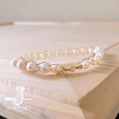 Genuine Freshwater Pearl Beaded Wire Wrapped - Image 2
