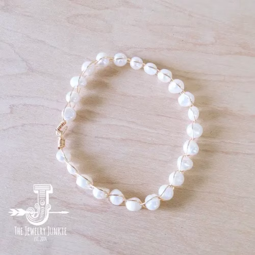 Genuine Freshwater Pearl Beaded Wire Wrapped - Image 3