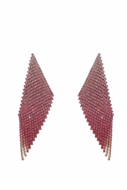 Rhinestone Drop Earrings - Image 2