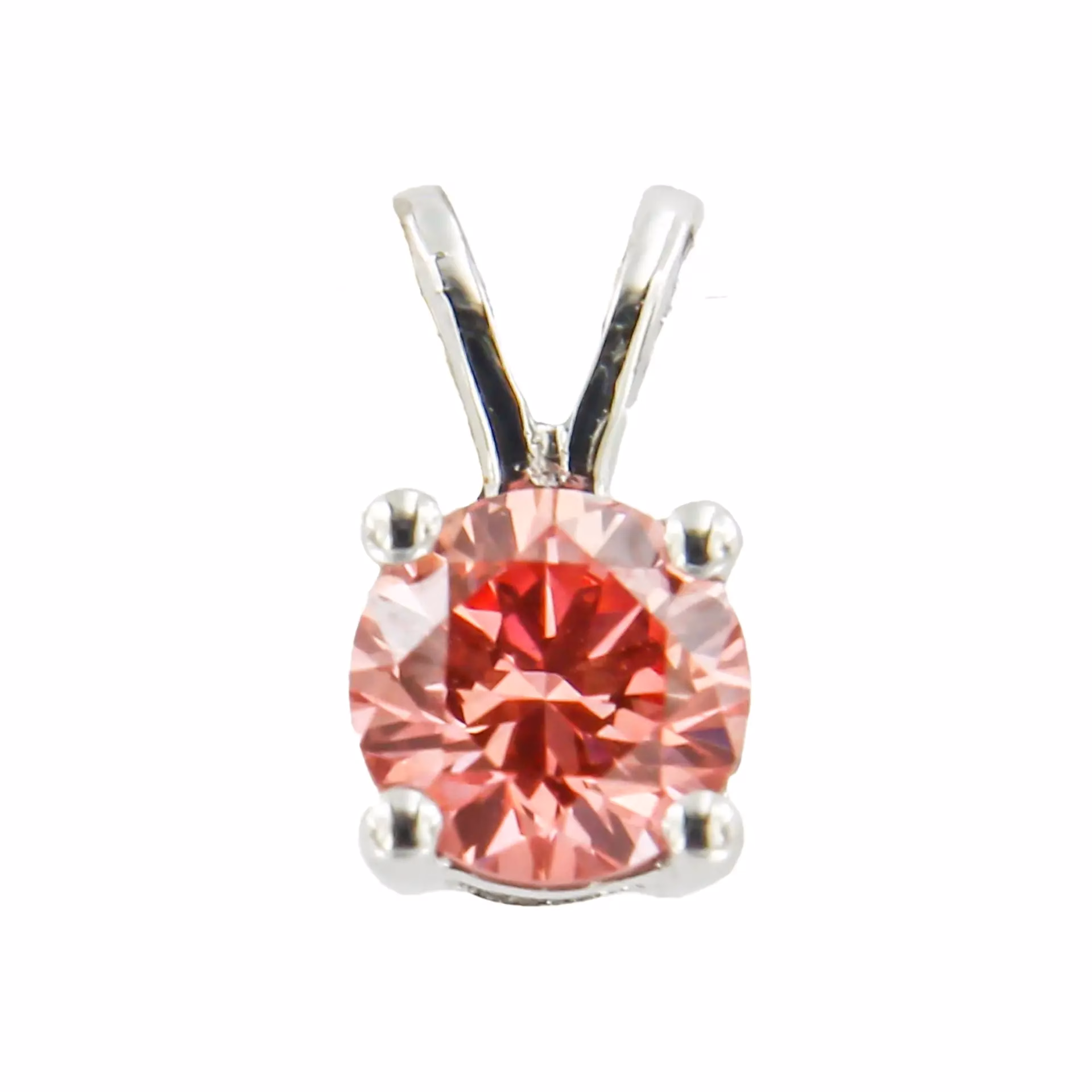 10K White Gold 1/4 Cttw Round Brilliant Cut Lab Grown Diamond 4-Prong Solitaire Pendant Necklace - Image 8