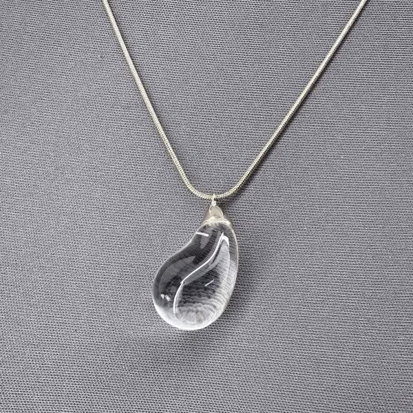 Elegant Double Layer Necklace with Clear Teardrop Pendant in Gold or Silver - Perfect for Any Occasion - Image 7