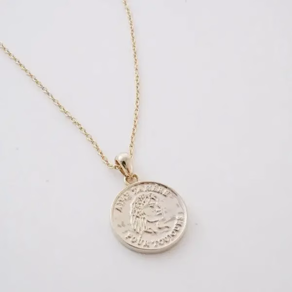 Elegant Lady Gisela Necklace - Dainty Coin Disc with Inspirational Inscription - Perfect Gift for Women - Image 9