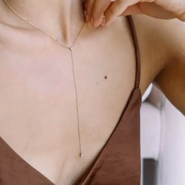 Crystal Lariat Necklace - Image 4