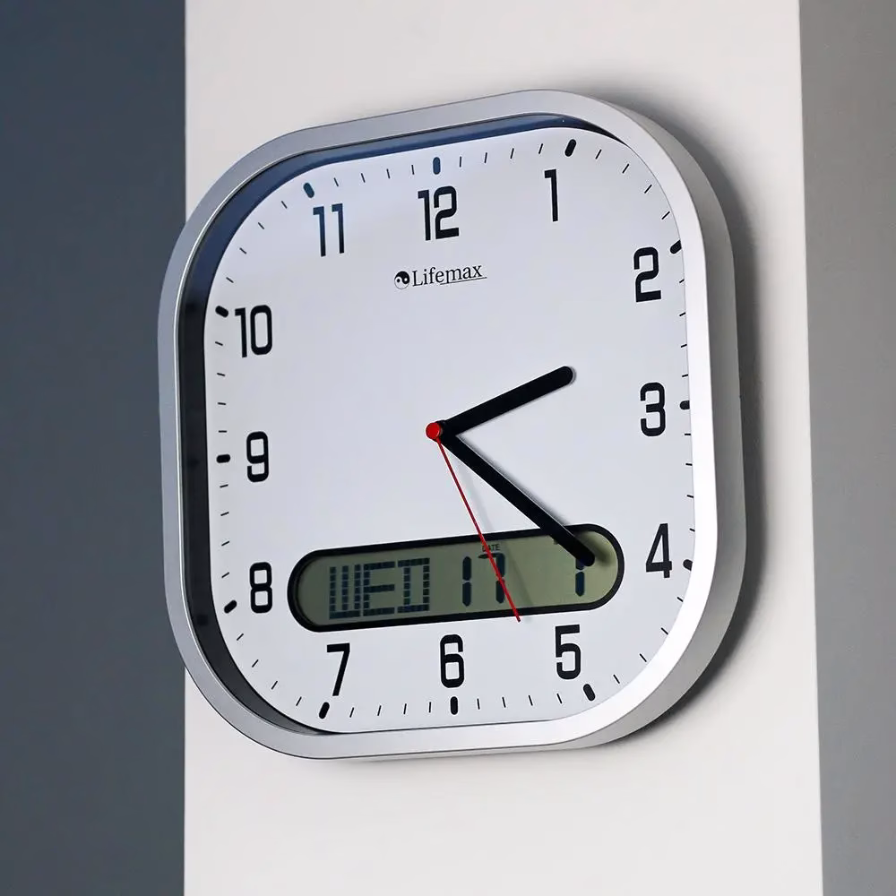 Lifemax Clear Time Day Date Wall Clock - Easy-to-Read Dementia-Friendly Display - Image 2