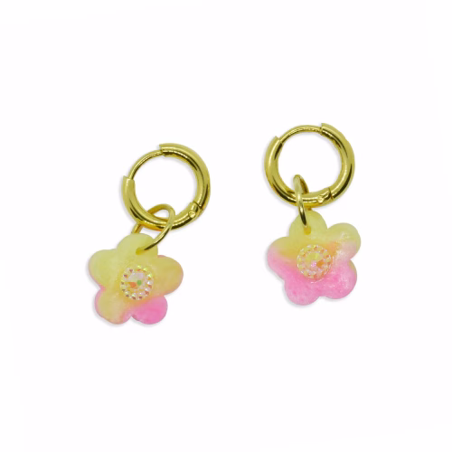 TIE DYE FLORAL Earrings