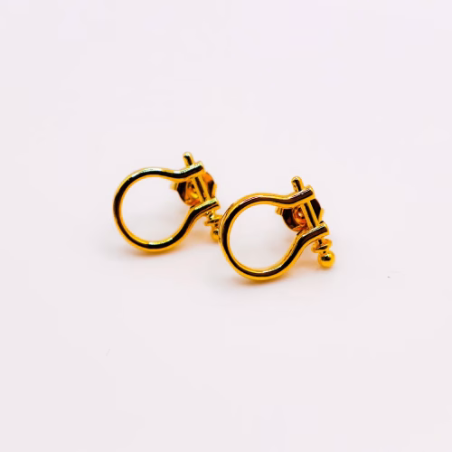 Golden Horseshoe Mini Earrings