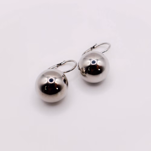 Italian Silver Sphere Earwire Earrings