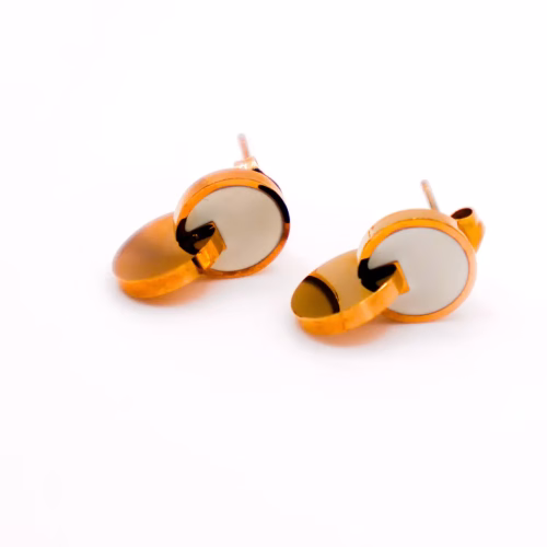 Rosy Radiance Circles Earrings