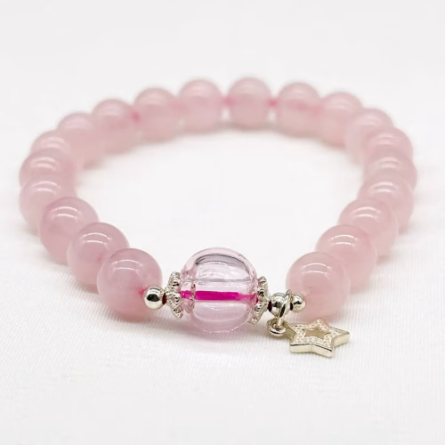 Sterling Silver Crystal Aroma Bracelet - Rose Quartz | Energy & Healing | Diffuser Jewellery